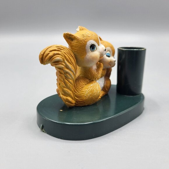 Vintage Kitsch Squirrel Figurine Pen Pencil Toothpick Holder Hong Kong *READ* - Picture 2 of 13